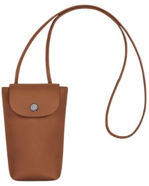 Longchamp Le Pliage Xtra Leather Phone Case - Brown