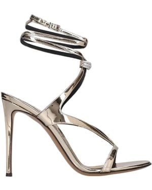 Alexandre Vauthier Metallic Effect Ankle Strap Sandals