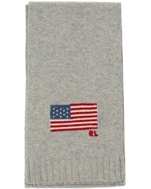 Polo Ralph Lauren Flag Knitted Scarf - Grey
