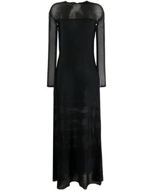 Polo Ralph Lauren Semi-Sheer Maxi Dress - Black