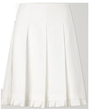 ShuShu/Tong Pleated Midi Skirt - White