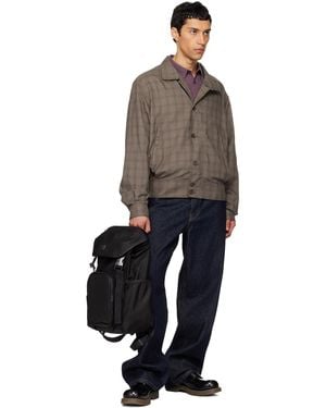 BOSS Drawstring Zip Backpack - Gray
