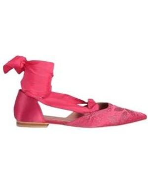 MAX&Co. Water Drill Pointed Toe Flat Shoes - Pink