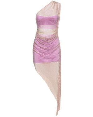 GIUSEPPE DI MORABITO Embellished Stretch Jersey Midi Dress - Pink