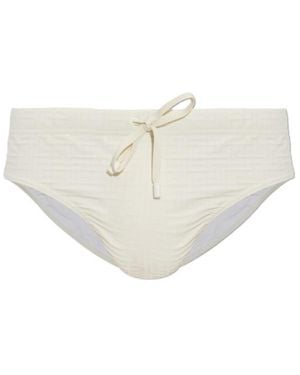 Balmain Drawstring Swim Trunks - White