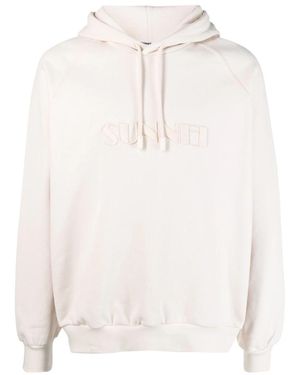 Sunnei Logo Hooded Jumper - White