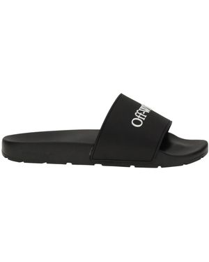 Off-White c/o Virgil Abloh Bookish Slip-On Slides - Black