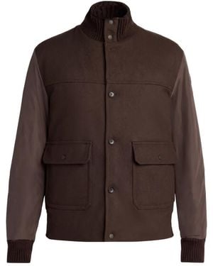 Moncler Long-Sleeved Padded Jacket - Brown