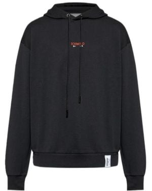 Iceberg Logo Embroidered Hooded Sweatshirt - Blue