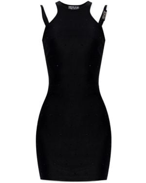 Versace Jeans Couture Couture Crystal-Embellished Mini Dress - Black