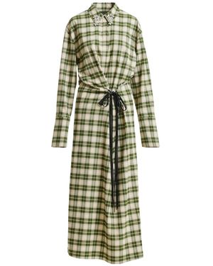 Essentiel Antwerp Jid Crystal-Embellished Shirt Dress - Green