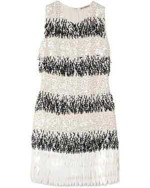 JW Anderson Embellished Chiffon Mini Dress - Grey