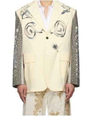 Jean Paul Gaultier Multi-Tattoo Blazer - Natural