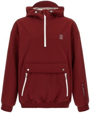 Brunello Cucinelli Sweatshirt Jacket - Red
