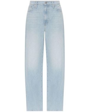 Mother Dodger Sneak Wide-Leg Jeans - Blue