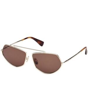 Max Mara Joey Pilot Frame Sunglasses - White