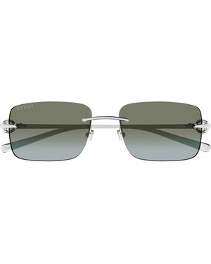 Gucci Eyewear Rectangular Frame Sunglasses - Green