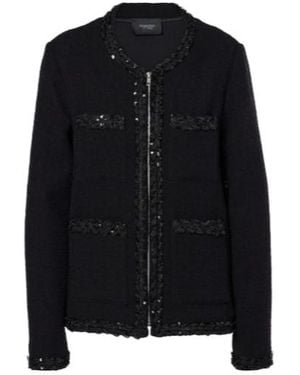 Giambattista Valli Sequined Wool-Blend Jacket - Black