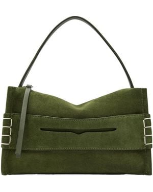 JW Anderson Loafer Suede Shoulder Bag - Green