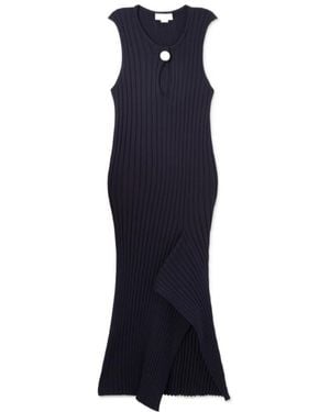 Stella McCartney Cotton Ribbed Dress - Blue
