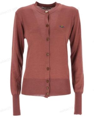 Vivienne Westwood Logo Embroidered Knitted Cardigan