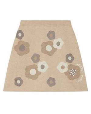 KENZO 'Hana Dots' Embroidered Mini Skirt - Natural