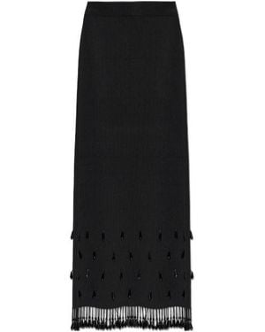 By Malene Birger Elastic Waist Midi Skirt - Black