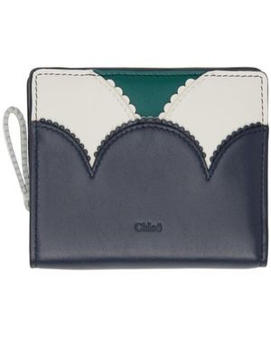 Chloé Double-Fold Wallet - Blue