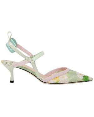 Fendi Colibrì Lite Floral Court Shoes - Metallic