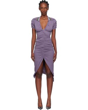 vivienne westwood pulling midi dress Vivienne Westwood: Purple Pulling Midi Dress