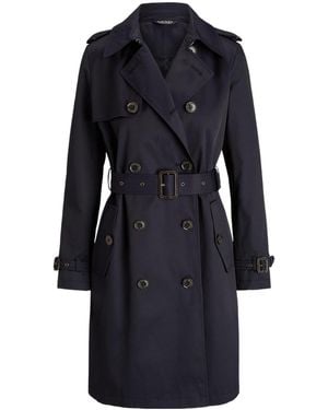 Ralph Lauren Classic Double-Breasted Mid-Length Trench Coat - Blue