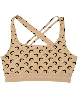 Marine Serre All-Over Moon Printed Top - Natural