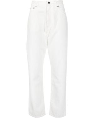 Loulou de Saison Wular High-Rise Straight-Leg Jeans - White