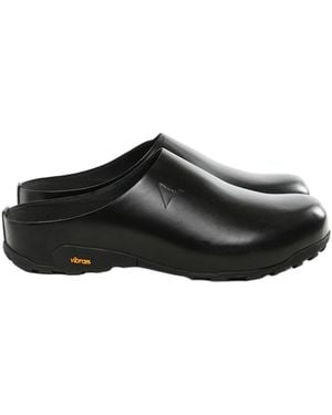 ROA Fedaia Slip-On Leather Mules - Black