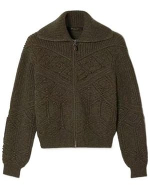 Loro Piana Zipper Long-Sleeved Jumper - Green