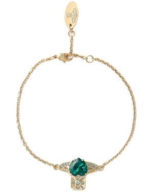Vivienne Westwood Emerald Accent Bracelet - Metallic