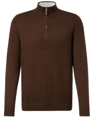 arch4 Mr Fenchurch Cashmere Half-Zip Jumper - Brown