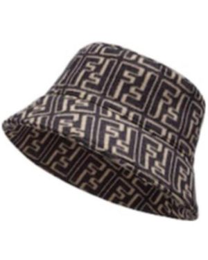 Fendi All-Over Logo Printed Bucket Hat - Multicolour