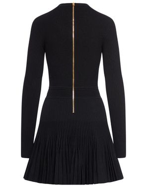 chinese dress ladies Balmain Baby Blue Rib Knit Mini Dress – Vintage by Misty main image 0