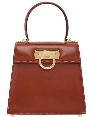 Ferragamo Iconic Top Handle (S) - Red