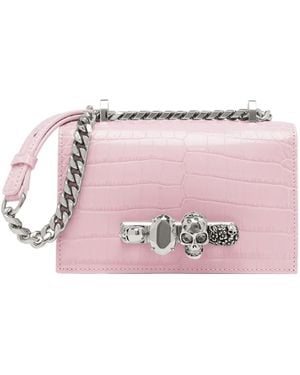 McQueen Skull Embellished Shoulder Bag - Pink