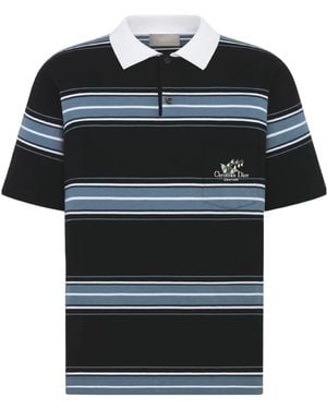 Dior Christian Couture Lily Of The Valley Polo Shirt - Blue