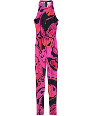 PUCCI Pucci Printed Sleeveless Jumpsuit - Pink