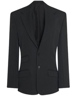 The Row Single-Breasted Wool Suit Jacket - Black