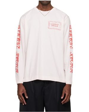 Simone Rocha Pillowcase Logo-Print Long-Sleeved T-Shirt - White