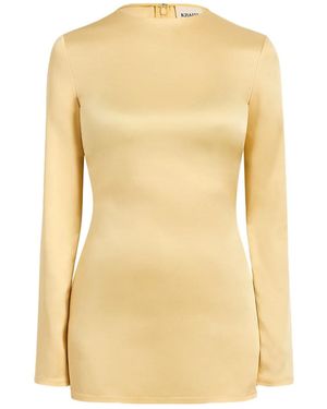 KHAITE Long-Sleeved T-Shirt - Yellow