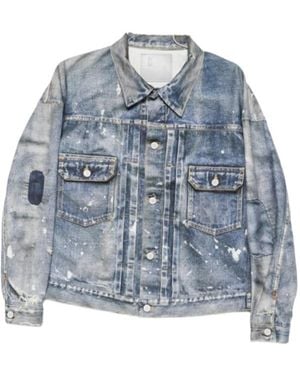 Junya Watanabe Long-Sleeved Denim Jacket - Blue
