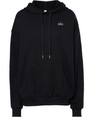 Alo Yoga Hoodie With Looped Fabric - Black