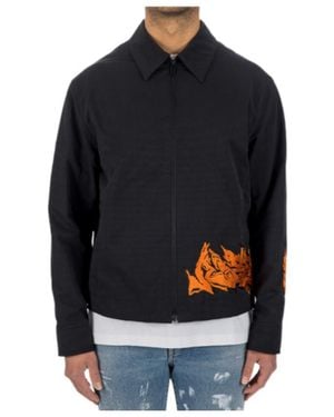 Off-White c/o Virgil Abloh Zip-Up Long-Sleeved Jacket - Blue