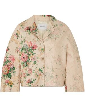 Erdem Floral Print Casual Jacket - Natural